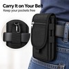 Phone Belt Pouch – Nylon Multi-Pocket Holder for Hands-Free Travel,