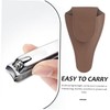 FOMIYES Cuticle Scissor Protective Pu Nipper Case for Nail Clippers