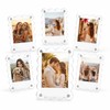 6 Pack Scalloped Acrylic Magnetic Photo Frames, 2.56 x 3.74
