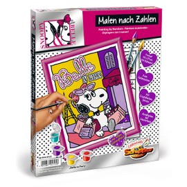 Schipper 609440725 - Malen nach Zahlen - Peanuts Belle in Paris, 20 x 25 cm