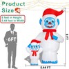 Morejoy 8 FT Christmas Snowman Monster Inflatable with Built-in LED