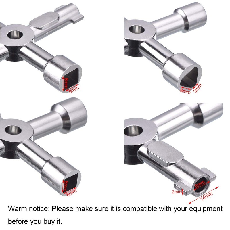 A1SONIC® Pack of 4 Assorted DIY Key Radiator Meter and