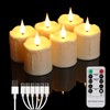 FREEPOWER Rechargeable Flameless LED Votive Candles with Timer Remote -