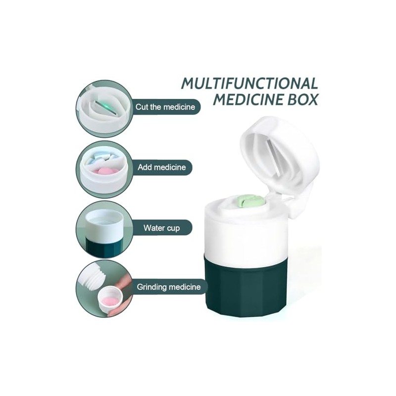 Tglia Pills for Multiple Pills with Brush, Tablet Breaker, Tablet