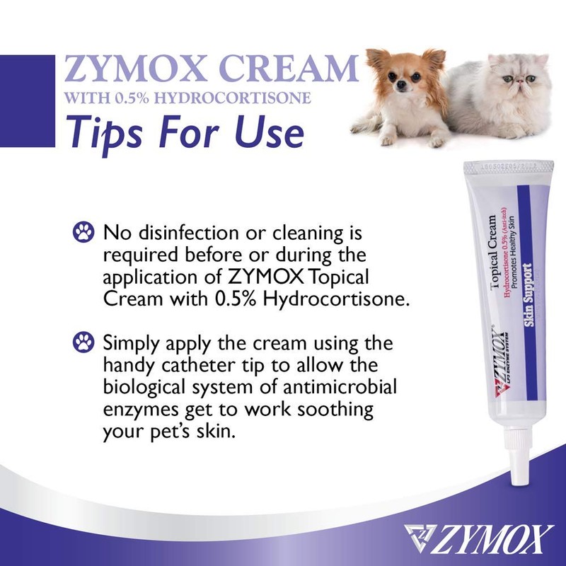 Zymox Topical Cream with 0.5% Hydrocortisone for Dogs and Cats,