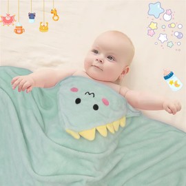 QKURT Hooded Baby Towel, Toddler Bath Towel Soft Infant Towel Newborn Blanket Coral Velvet Poncho Bath Towels,Swimming Towels for Baby Girls Boys, 80 * 80CM