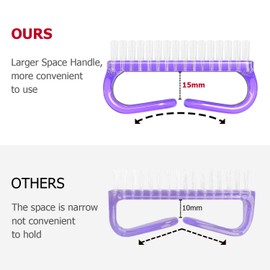 Handle Grip Nail Brush, Larbois Fingernail Scrub Cleaning Brushes for Toes and Nails Cleaner Pedicure Brushes for Men and Women (4 Pack)