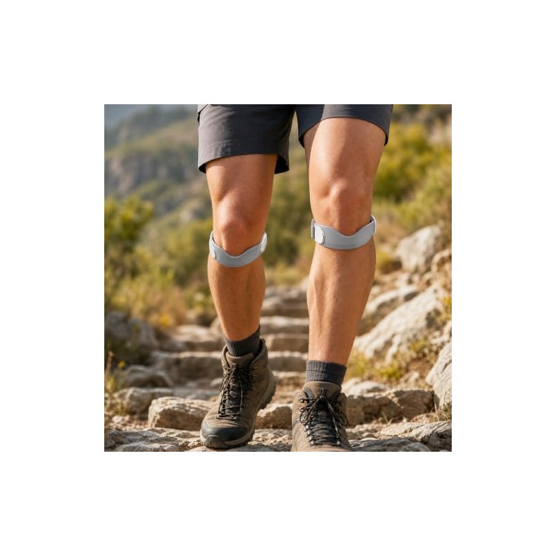2 Pack Patella Tendon Knee Strap 3D Cushion V Shaped