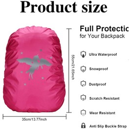 Sunshine smile Pack of 2 rain cover school bag, rain cover, backpack, rain cover, waterproof rain cover, school bag, rain cover, satchel rain cover