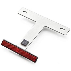 Daytona 63250 Motorcycle Reflector, 45° Angle, Aluminum, Slim Reflector, Clear