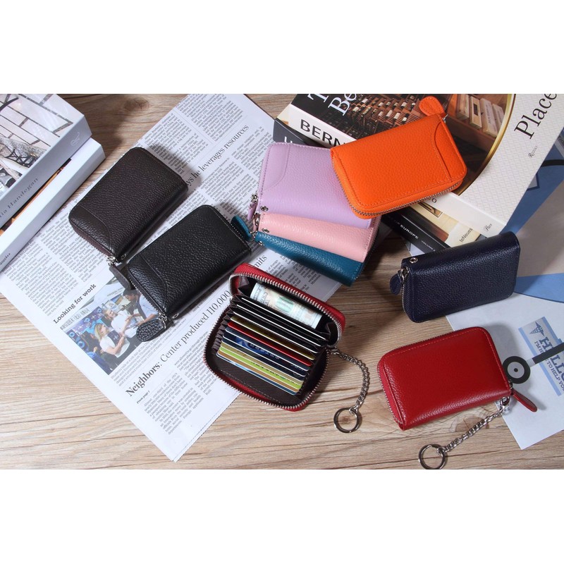 GADIEMKENSD Improved Wallet RFID Skimming Prevention Leather Case for Men