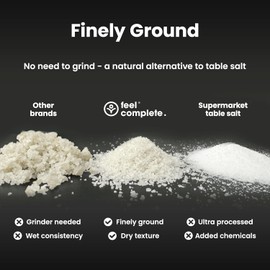 Feel Complete | 400g Fine & Dry Celtic Sea Salt | No Need To Grind | Organic Approved | Essential Minerals & Electrolytes | Natural Alternative To Table Salt | Lab Tested