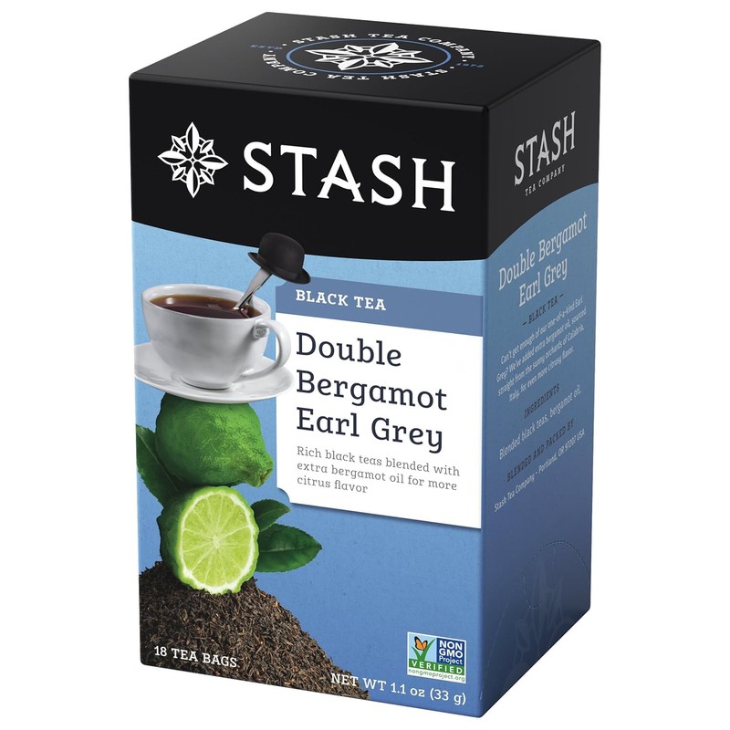 Stash Double Bergamot Earl Grey Black Tea, Tea bags, 18