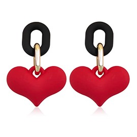 Valentines Day Gifts for Her Heart Earrings for Women Red Heart Dangle Earrings Valentines Day Outfit Women Valentine Earrings Jewelry Gift
