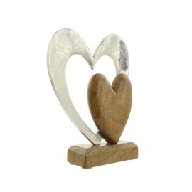 Wooden Decoration "Heart in Heart"