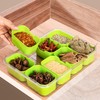 WACOI Divided Snack Serving Tray with Lid and Handle Travel
