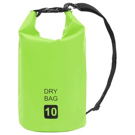 LJLB Waterproof Dry Bag for Safe Outdoor Adventures, Lightweight and Durable, Adjustable Straps, Boating and Surfing, 2.6 Gallon Capacity, Green