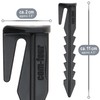 com-four® 200 x Ground Pegs for Fixing Robotic Lawnmower Cables,