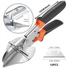 Amazleer Miter Shears Adjustable 45°-135° Trunking Cutter Set with 10