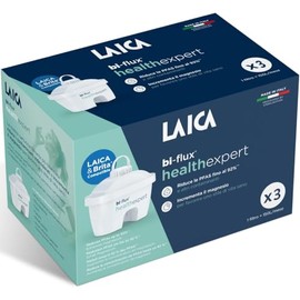 LAICA Healthexpert Water Filter Cartridge - Reduces PFAs by up to 92%, Strengthens Magnesium, Reduces Microplastics, Chlorine, Limescale and Heavy Metals, Compatible with Brita Jugs (3 Months x 150