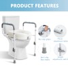 WeHwupe Raised Toilet Seat with Handles for Elderly - Toilet