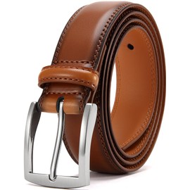 DOOPAI Mens Dress Belt -Genuine Leather Dress Belts For Men,Casual Suit Jeans Belt-Single Prong Buckle black belt