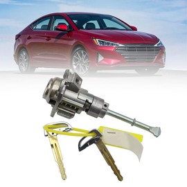 FZJDSD Cilindro de cerradura de puerta eléctrica delantera del lado del conductor con 2 llaves, compatible con Hyundai Elantra 2017-2020, juego de cerradura de puerta lateral izquierda 81970-F0000
