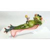 Frog Leisure from artificial stone, ca. 19 x 7 cm