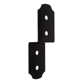 National Hardware N800-025 Decorative Joist Tie Outdoor Reinforcement Hardware Accents Brackets and Bracers for Pergolas Gazebos Garden Arches and Raised Garden Beds, 1 3/4 X 3 X 9 3/4, Hartley, Black