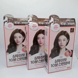 Elastine 엘라스틴 샴푸하듯 10분 간편염색 80g 짙은갈색 x 3개 Elastin Shampoo Like 10-Minute Easy Color 80g Dark Brown x 3 [Shampoo-like, 10-minute easy coloring, dark brown x 3]