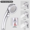 High Pressure Handheld Shower Head with ON/OFF Switch, 3 Spray