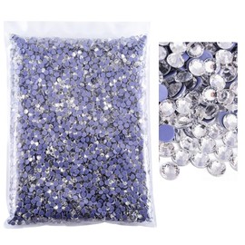 BLINGINBOX 14400pcs Clear SS6-SS20 4 Sizes Large Quantity Wholesale Hotfix Rhinestone Crystal Glass Strass for Garment (Crystal, SS12)
