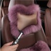 EGBANG Car Seat Neck Rest Pillow Warm Winter Wool Headrest