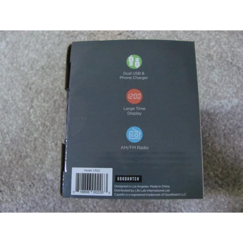 Capello Brand New Capello Sleep & Charge Alarm Clock USB