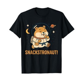 Snackstronaut Space Hamster Galactic Cookie Cruncher T-Shirt