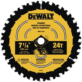 DEWALT Circular Saw Blade, 7 1/4 Inch, 24 Tooth, Wood Cutting, 3 Pack (DWA1714243)