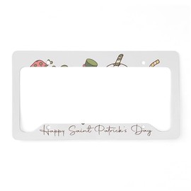 CafePress Happy Saint Patrick's Day Aluminum License Plate Frame, License Tag Holder