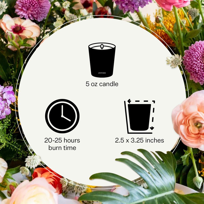 Apotheke Luxury Scented Candles for Home, Canvas - Petite Aromatherapy