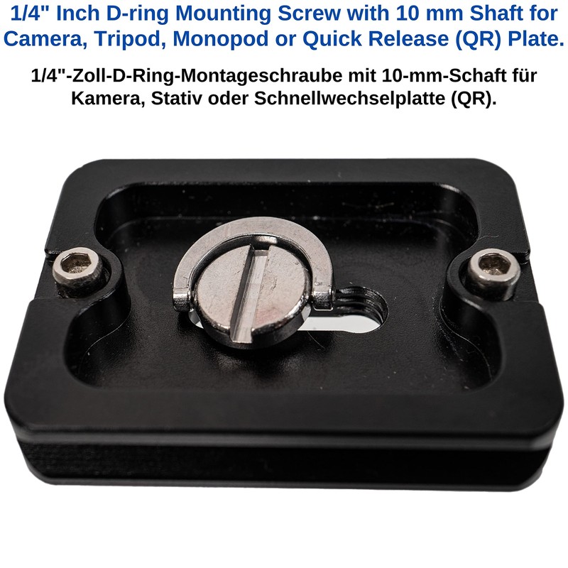 1/4 Inch Camera Mounting Screw, 2 Pieces, with 10 mm
