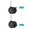 PATIKIL 1.5 Inch Swivel Stem Casters, 8 Pack Nylon 360