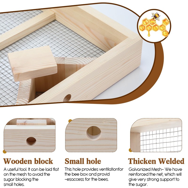 Cinnvoice 2 Pack Beehive Candy Board 10 Frame, Bee Candy