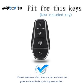 Ysbxitu Smart Key Case Key Box Cover Key Ring Keyless Go Protection Compatible with BYD Atto 3 / Han / Tang / Dolphin / Yuan Seal Key Cover Smart Key Car Key Car Key Tuning