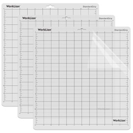 WORKLION Cutting Mat for Silhouette Cameo: (12x12 inch,3 Mats) Standard Grip Adhesive Sticky Durable Non-Slip Clear Craft Cut Mats - Replacement Accessories for Silhouette Cameo 4/3/2/1