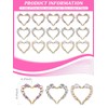 Kalolary 30 PCS Heart Nail Art Charms, White with Pearl