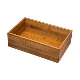 Natural Bamboo Cutlery Holder - Kitchen Drawer Organiser - Durable, Eco-Friendly (23 x 15 x 7cm)