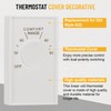 White Double Pole Line Volt Thermostat Cover for Old Style