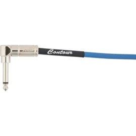 Fender Contour - Cable de instrumento en espiral, regalos para calcetines, accesorios para guitarra, recto/ángulo, Lake Placid Azul, 30 pies