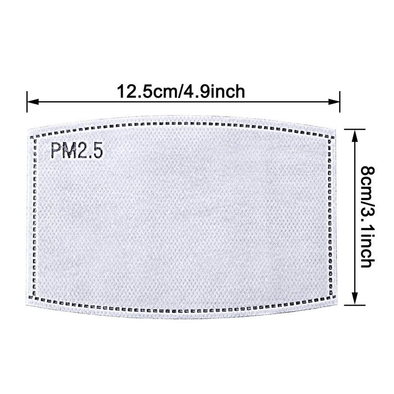 100 Pieces Anti PM2.5 Activated Carbon Mask Filter Face Masks