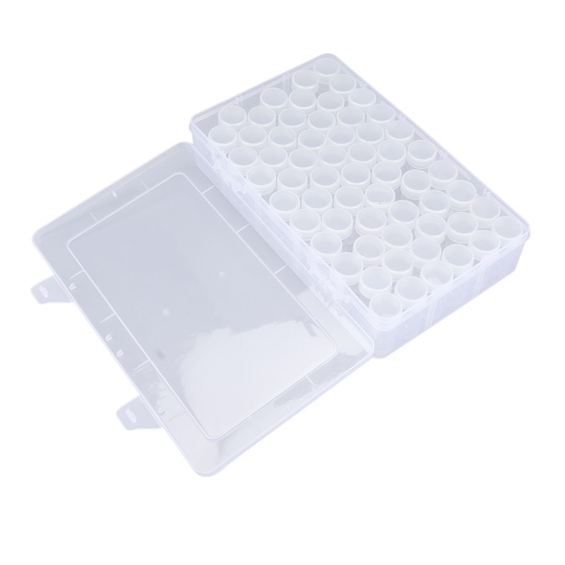 60pcs Diamond Painting Storage Containers Portable Plastic Bead Storing Bottle