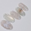 Milky Gold Handmade Nail Tip Magnetic Glitter Parts Nail -